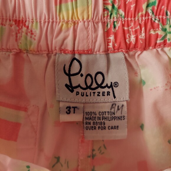 Lilly Pulitzer Shorts Swimsuit Print Pink Elastic Waistband Size 3T - Picture 3 of 11